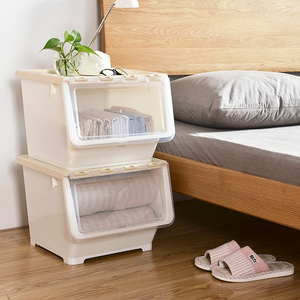 百露塑料整理箱可叠加儿童储物箱