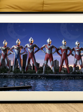 光之巨人迪迦奥特曼60周年泰罗杰克艾斯赛文盖亚Ultraman装饰画