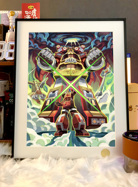 星空 卡布达铁甲小宝Kabutack呱呱蛙金龟次郎鲨鱼辣椒动漫装饰画