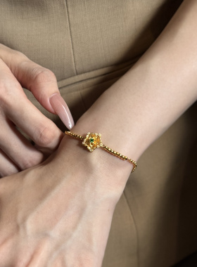 999足金转运小金珠有钱花女手链