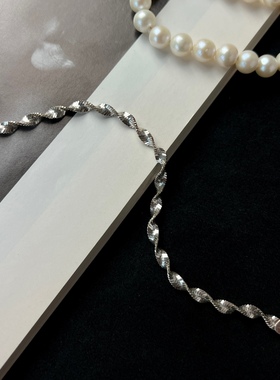 欧美孤品古董首饰925纯银手链意大利纯银手链优雅百搭手链中古