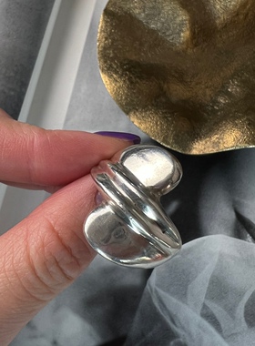 925纯银戒指欧美设计师银饰vintage古董首饰中古饰品百搭21号戒指