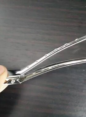一字夹白色不锈钢鸭嘴夹无痕钢夹
