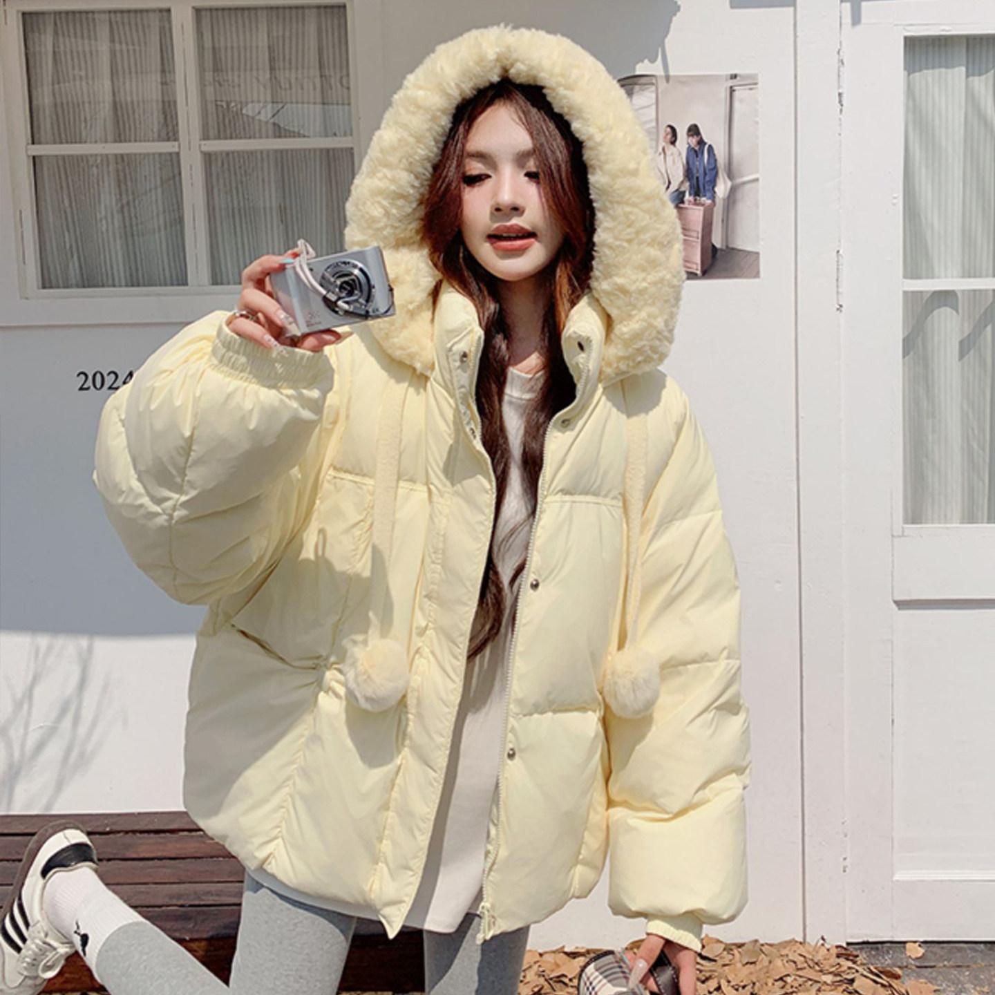 大码胖mm甜美可爱毛领连帽棉服女冬季宽松面包服加厚保暖棉衣外套,淘宝优惠券,粉丝福利购,淘宝优惠卷