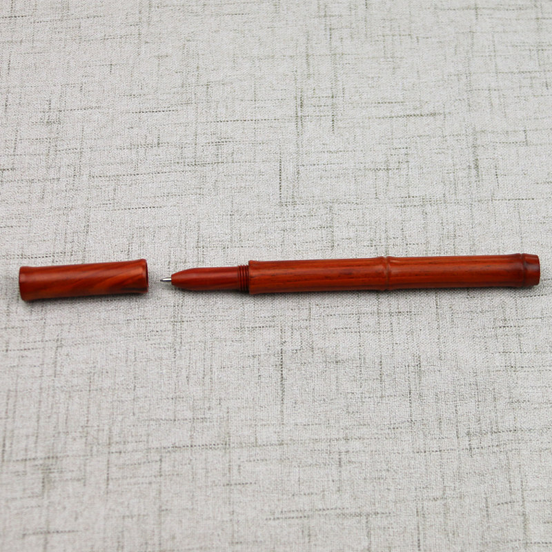 红木质中性笔普通笔芯替换黑色檀酸枝科檀木商务男士签字笔毕业定制刻字送朋友闺蜜生日礼物