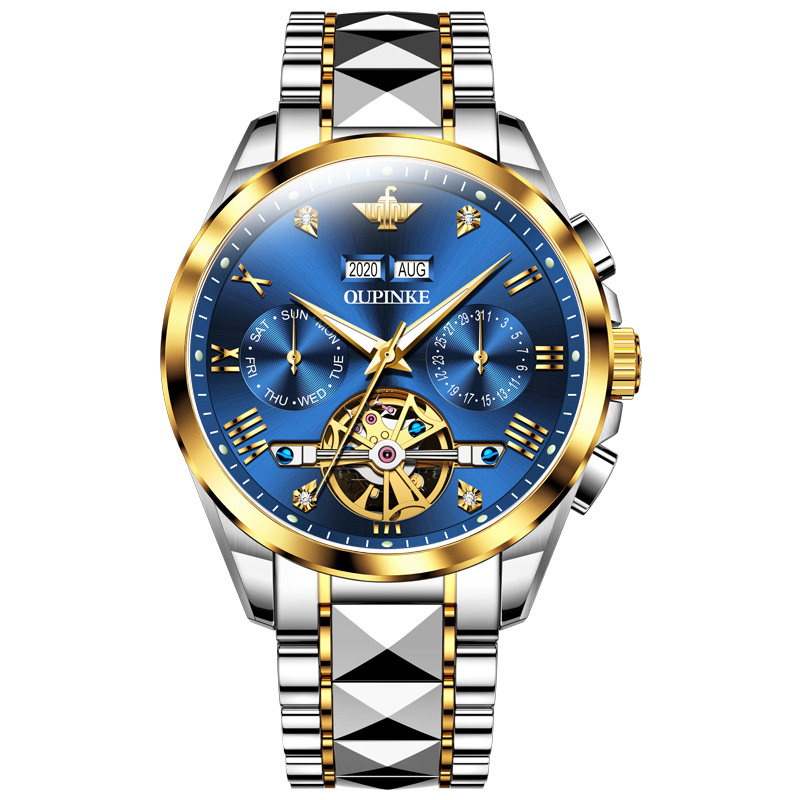 2020年新款瑞士正品男士镂空机械表 迪度国产腕表