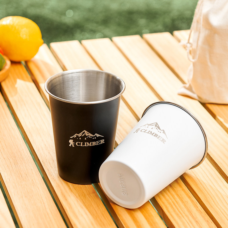 户外啤酒杯不锈钢304食品级旅行露营水杯家用漱口杯商用定制LOGO,淘宝优惠券,粉丝福利购,淘宝优惠卷