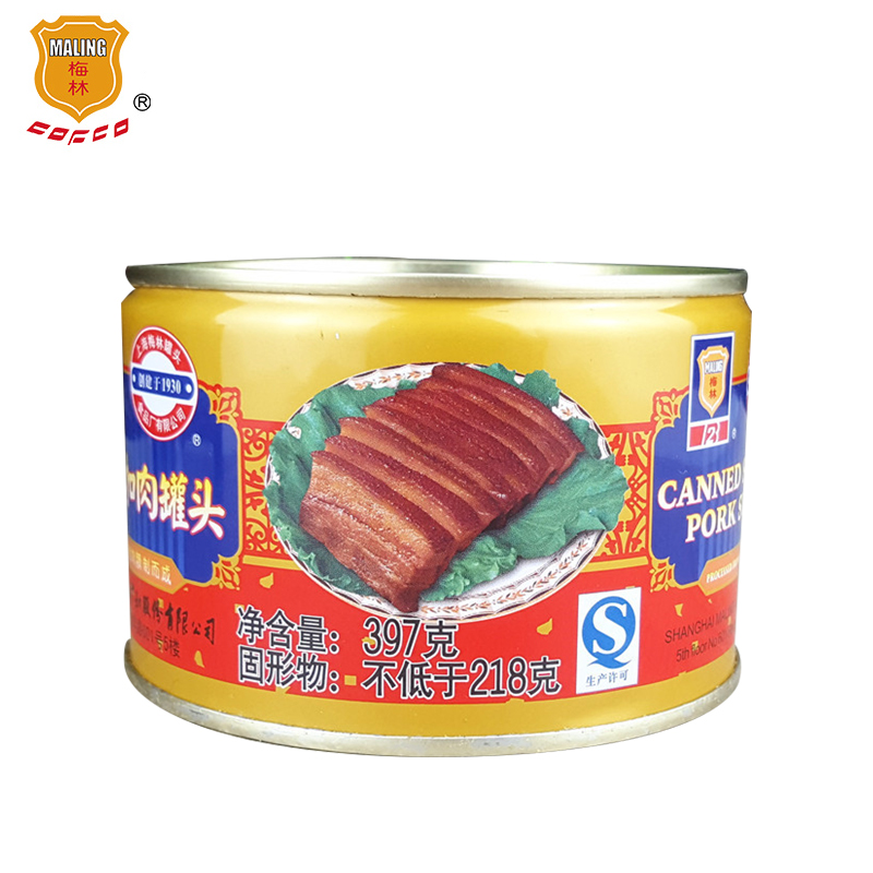 梅林红烧扣肉罐头397g*5罐上海特产佐餐即食猪肉罐头熟食午餐肉 - 图1