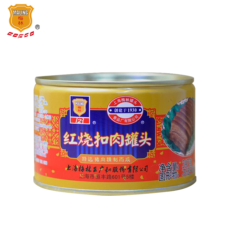 梅林红烧扣肉罐头397g*5罐上海特产佐餐即食猪肉罐头熟食午餐肉-图0