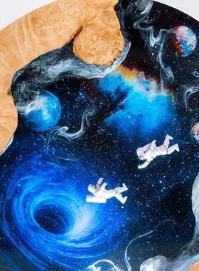 繁星空宇宙银河系星际星球飞船宇航员小夜灯床头灯氛围灯摆件礼物