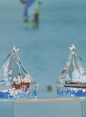 帆船游轮海盗船油滴水滴沙漏玩具生日礼物小礼品家居桌面装饰摆件