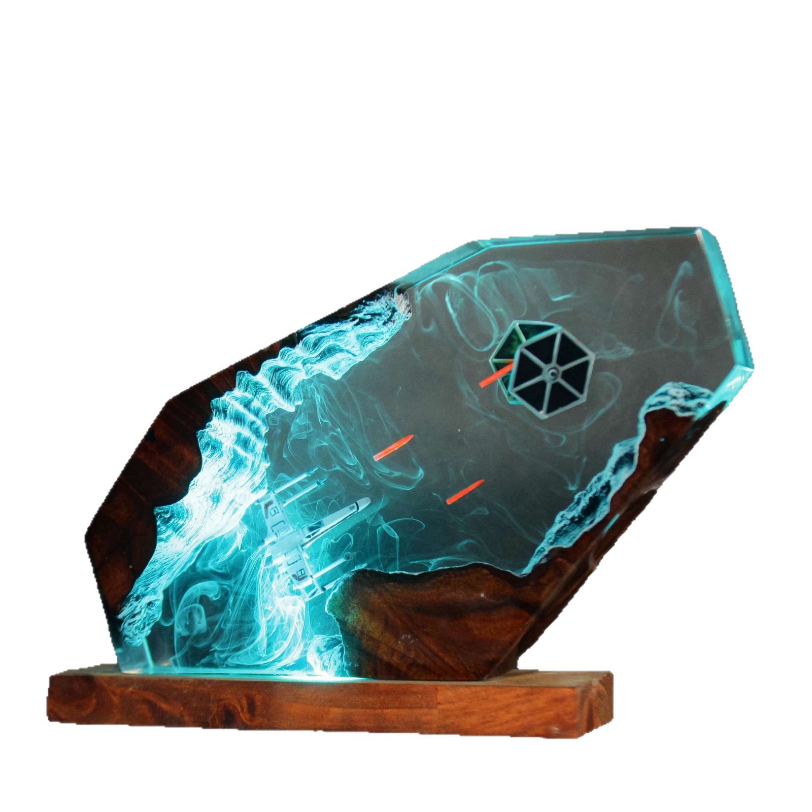 星空宇宙银河系星际战斗机飞船星球大战小夜灯床头灯氛围灯摆件 - 图3