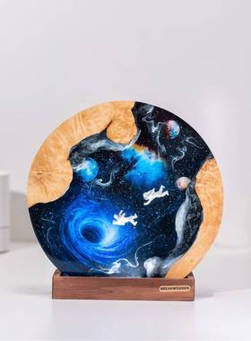 星空繁星星系银河系太阳系星球宇宙宇航员小夜灯床头灯摆件礼物