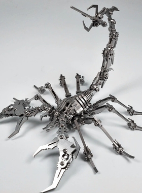 朋克风钢魔客3D立体金属拼图钢魔兽蝎子王蝎子拼装玩具摆件礼物