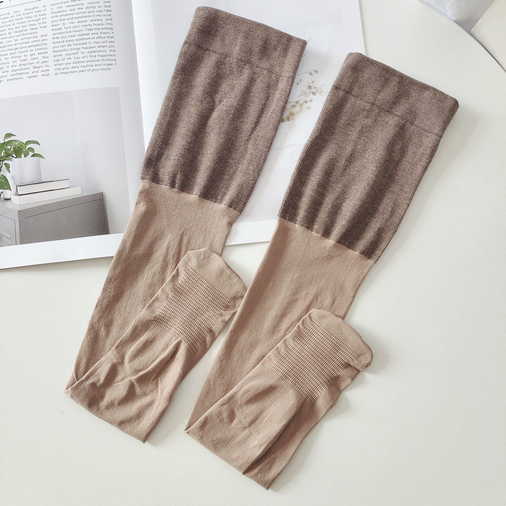 加大码护膝丝袜女天鹅绒加厚长筒过膝袜硅胶防滑半截高筒袜套保暖,淘宝优惠券,粉丝福利购,淘宝优惠卷