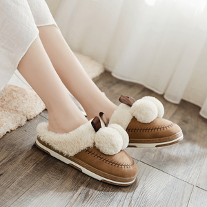 秋冬时尚厚底棉拖鞋