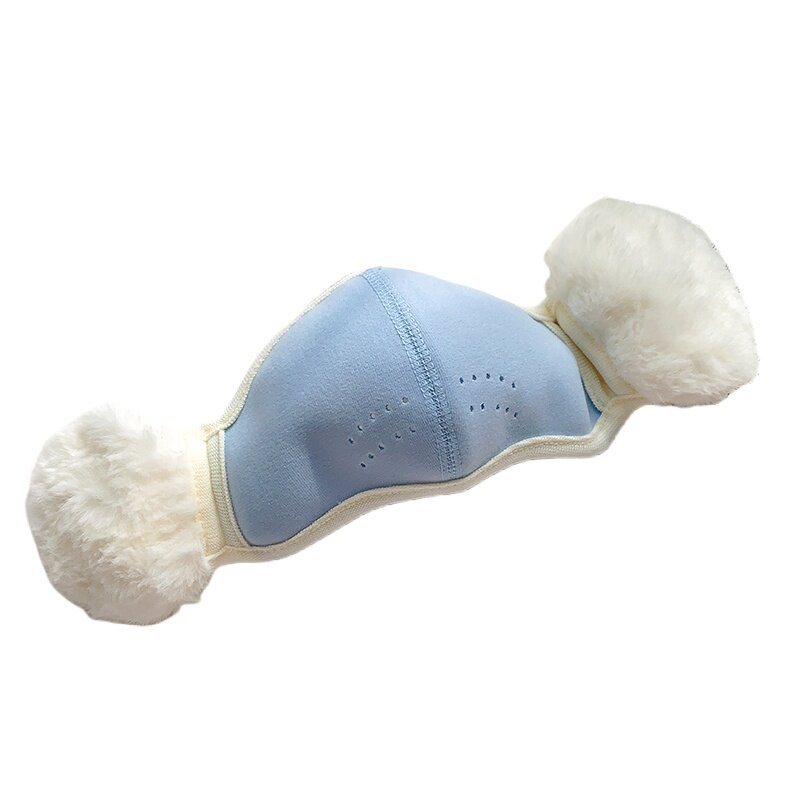 儿童保暖口罩耳罩一体男女童上学防风透气护耳秋冬防尘面罩可水洗