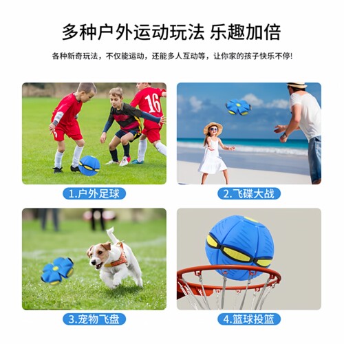 新款弹力踩踩球魔幻飞碟变形球脚踩球玩具户外运动球类 - 图3