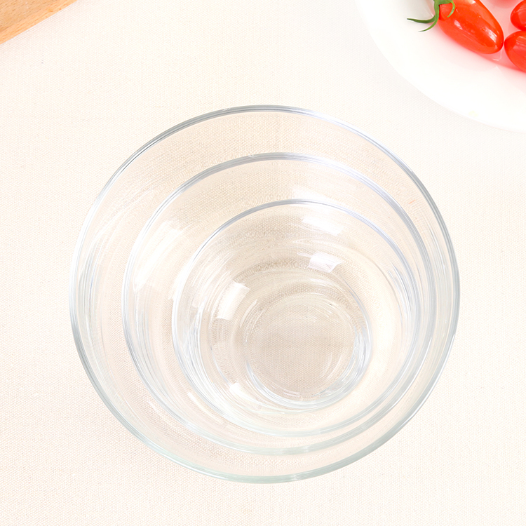透明泡面玻璃碗水果沙拉碗大号家用耐高温耐热汤碗汤盆打蛋烘焙碗 - 图3