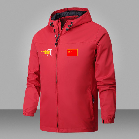 National team sports jacket for men and women in spring, autumn and winter thin Chinese sports jacket with velvet mountaineering suit customized