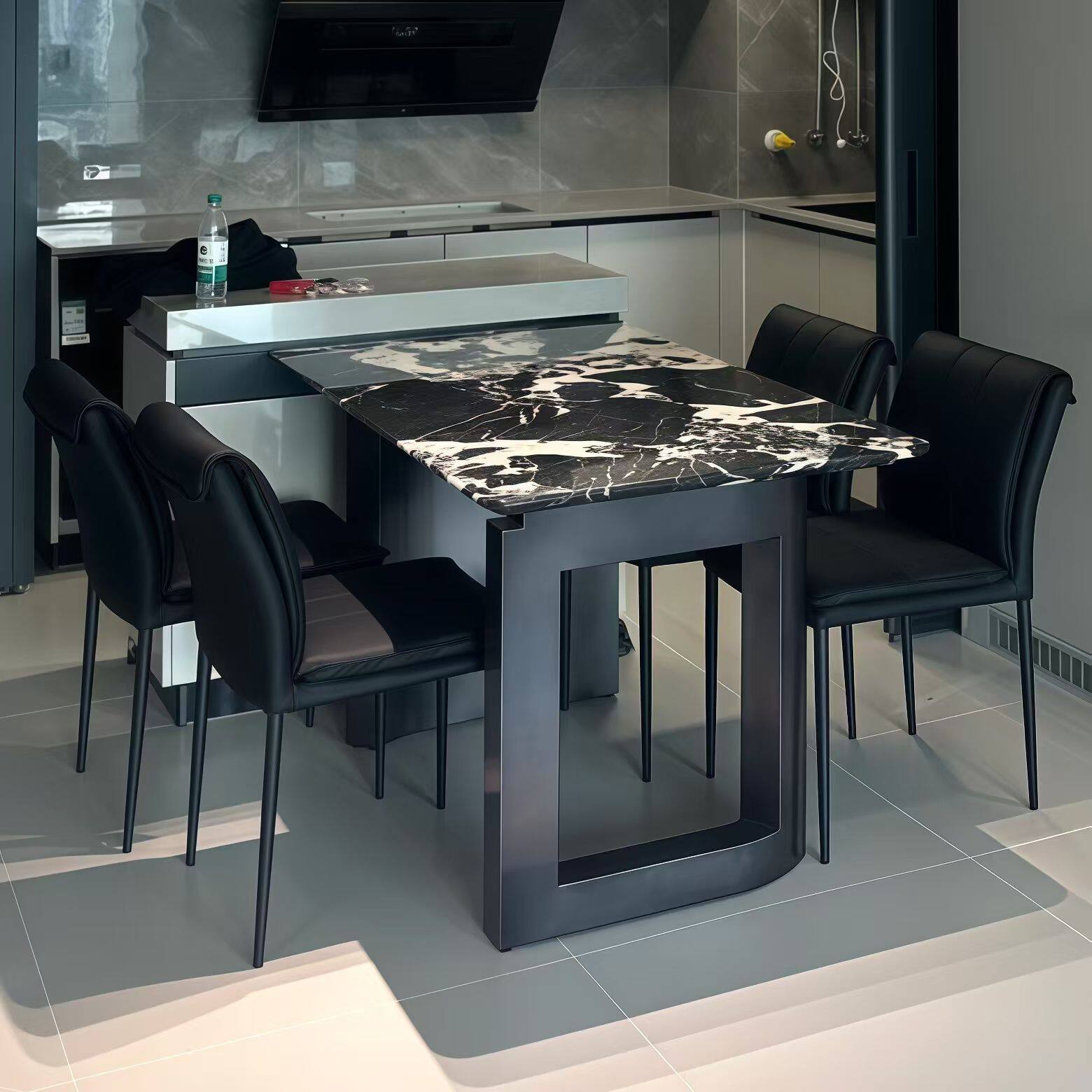 意式轻奢餐椅家用现代简约极简高级感北欧酒店书桌椅餐桌靠背椅子