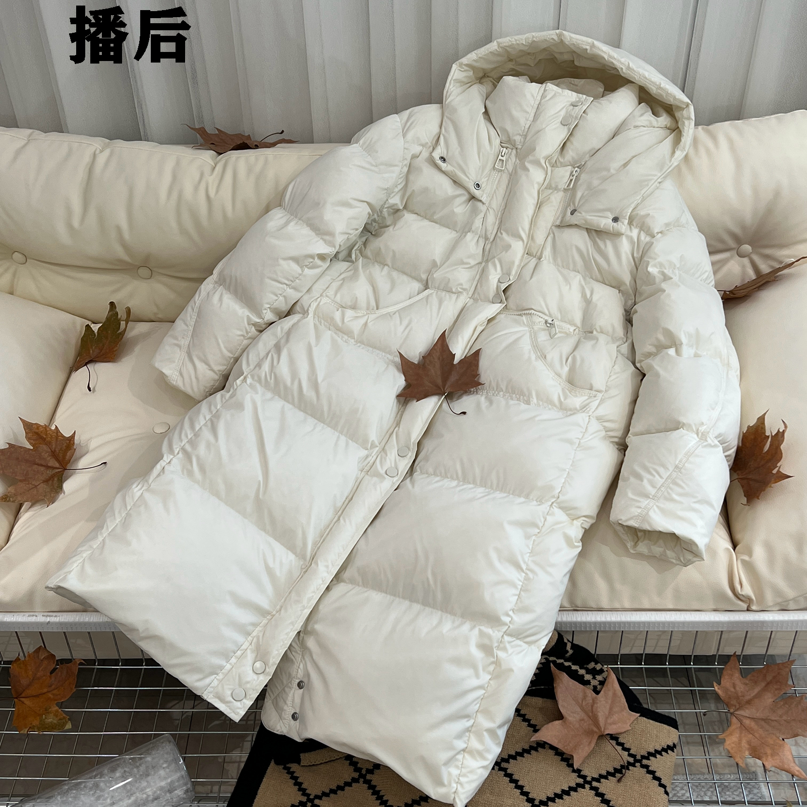 高端鹅绒羽绒服长款鹅绒服女冬季2024新款极寒哈尔滨超厚过膝灰色