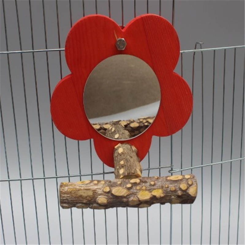 中小型鹦鹉镜子玩具花椒木站杠站杆跳台鸟专用镜子鸟笼挂件配件-图0