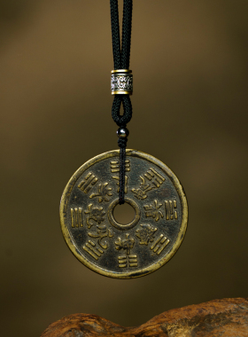 【三清山直发】圆孔经典山鬼花钱老钱吊坠手工涂砂B1008