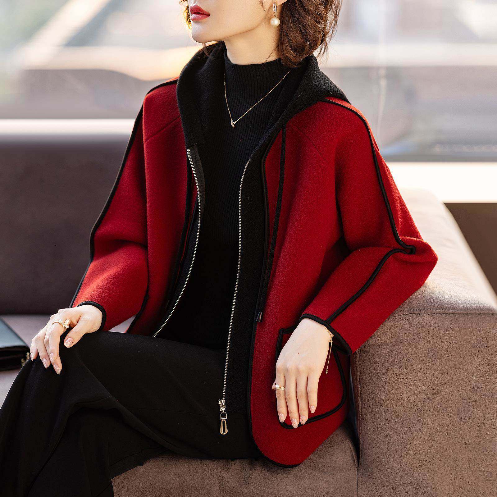 妈妈春秋外套洋气本命年红色过年衣服婆婆春装中老年人女2026新款