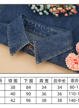 罗蒙牛仔假领子女新款
