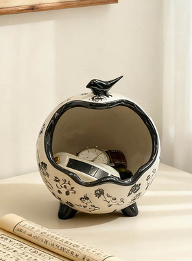 创意花鸟钥匙收纳盒工艺品摆件