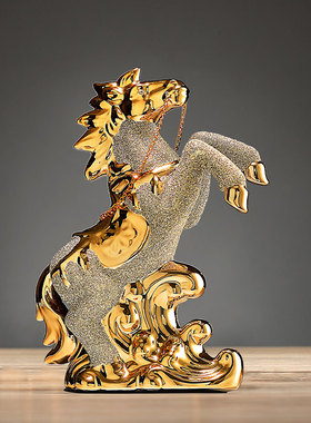 创意马到成功装饰摆件陶瓷摆设