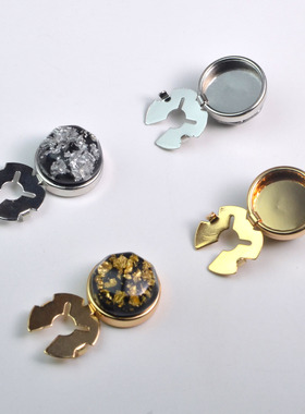 button covers 衬衫扣纽扣套金色半圆鎏金水钻袖扣乌龟扣套扣夹扣