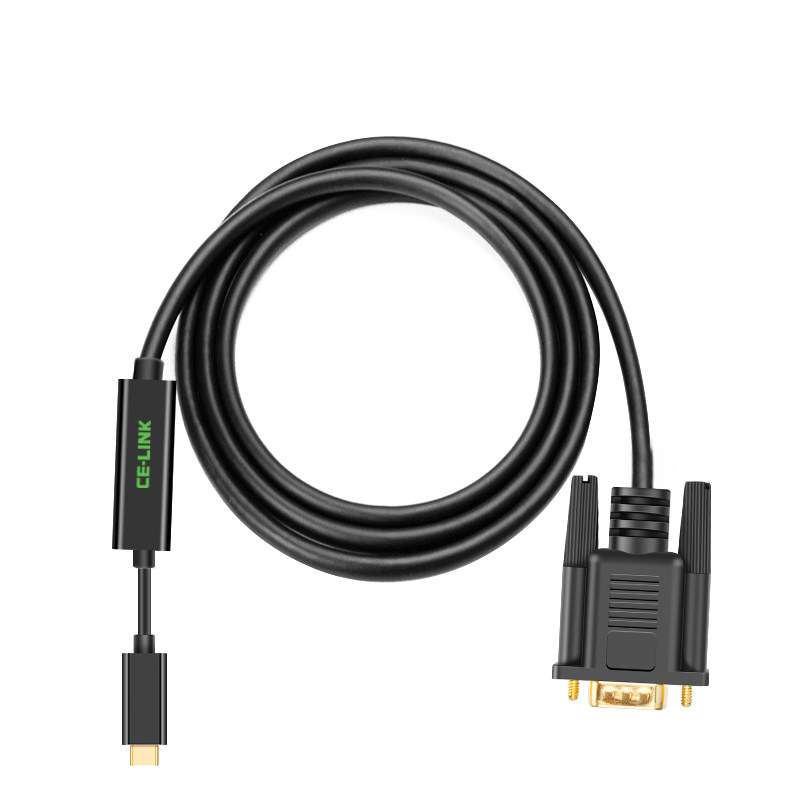 USB type-C转VGA线转换器mate10手机MAC连接电视投影仪视频转接线