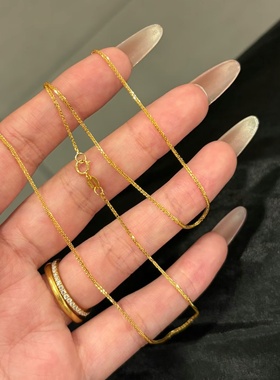 卡纯诗金店同款沙金仿真金十字架吊坠女款轻奢高级感项链送女友