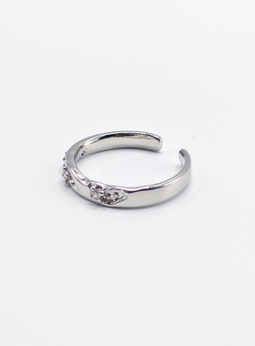 素圈锆石戒指女冷淡风