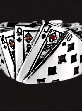 戒指环骷髅关公简约cos轻奢个性