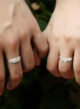 925纯银永恒誓言满天星情侣戒指