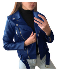 Короткая куртка 2021 leather jacket, women's