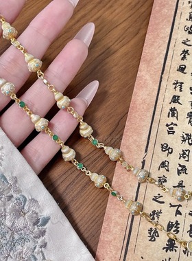 2026新款福禄生花实心葫芦花新中式国风手链女轻奢高级感手饰手串