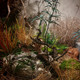 Mountain style green plant and flower decoration simulated green plant table