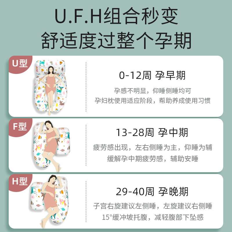 护腰侧睡枕睡觉孕期u型孕妇枕头 枕工坊护腰枕