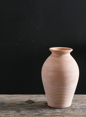 新中式陶瓷花瓶ins风陶罐侘寂风高级感鲜花插花花器简约家居摆件