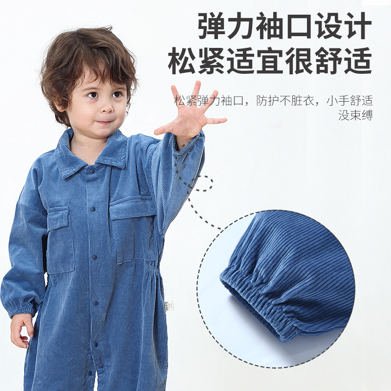 宝宝连体罩衣防脏全身防脏爬行服 傲贝美连身衣/爬服/哈衣