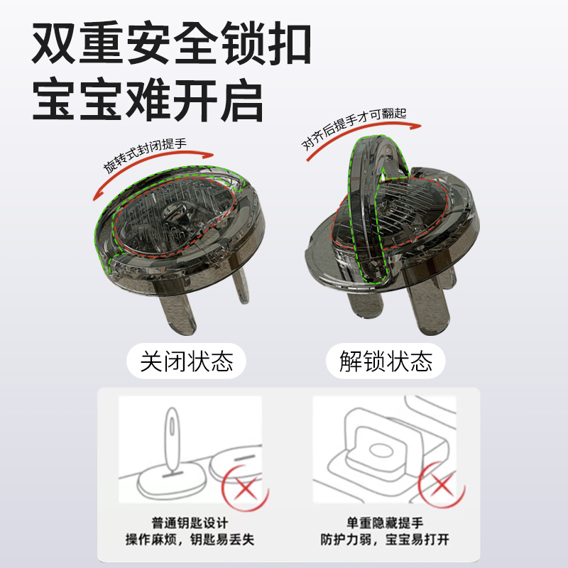 儿童插座防触电保护套婴儿开关插孔保护盖宝宝电源防护插头安全塞