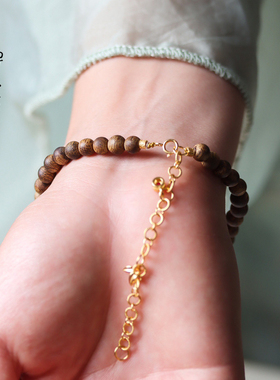 禅木匠海南沉香海纹石手链