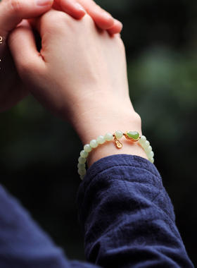 禅木匠和田玉晴水葫芦本命年手链