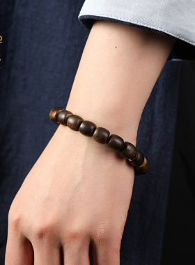 禅木匠富森红土沉香桶珠手串