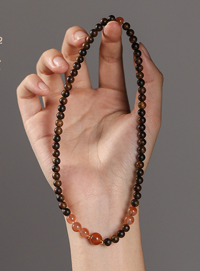 禅木匠【桃花山】天然沉香南红手串海南莺歌绿奇楠木双圈手链佛珠