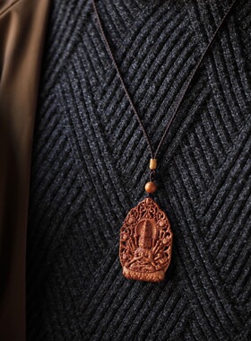 八大守护神檀香本命佛吊坠